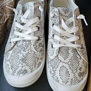 Snake skin slip on shoes size 10